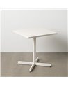 KLAPPBARER BEISTELLTISCH WEISSER STAHL 70 X 70 X 74 CM