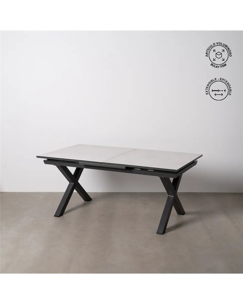 MESA COMEDOR EXTENSIBLE BLANCO 180 X 100 X 77 CM