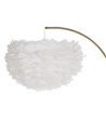 LÁMPARA SUELO BLANCO-ORO PLUMAS 68 X 40 X 175 CM