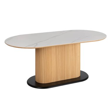MESA COMEDOR BLANCO-NATURAL...