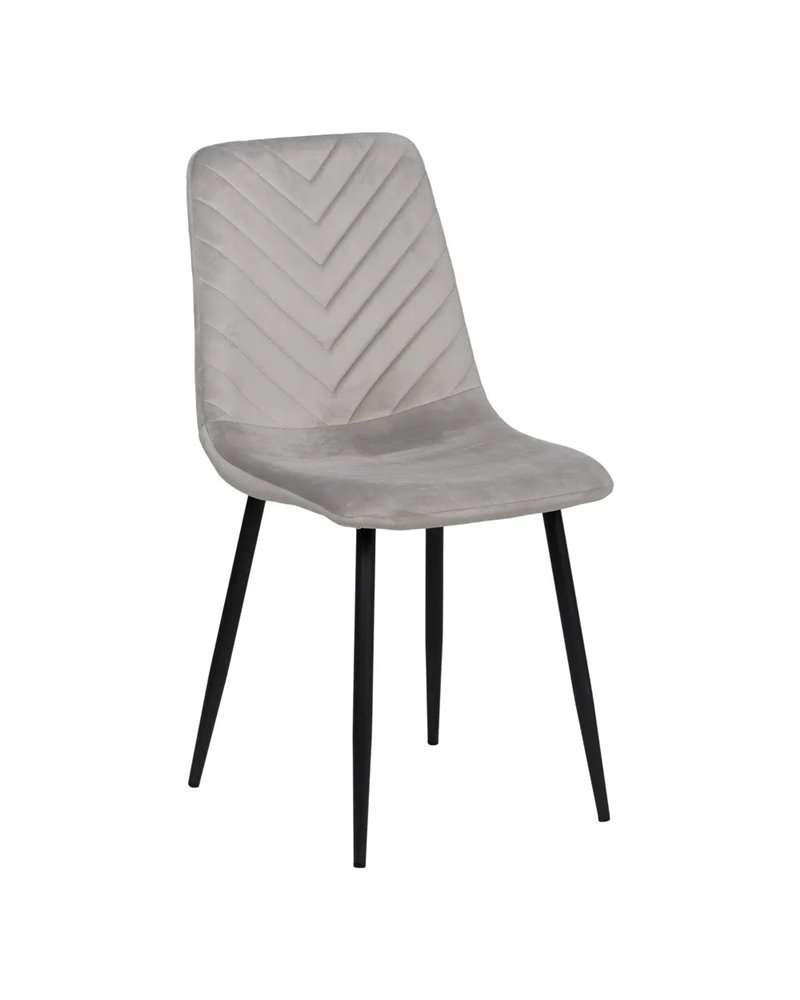 SILLA GRIS CLARO TERCIOPELO CONTRACT 45 X 51 X 88,50 CM