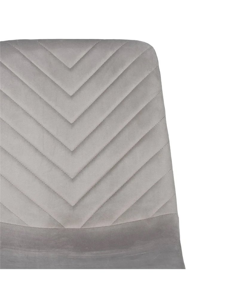 SILLA GRIS CLARO TERCIOPELO CONTRACT 45 X 51 X 88,50 CM