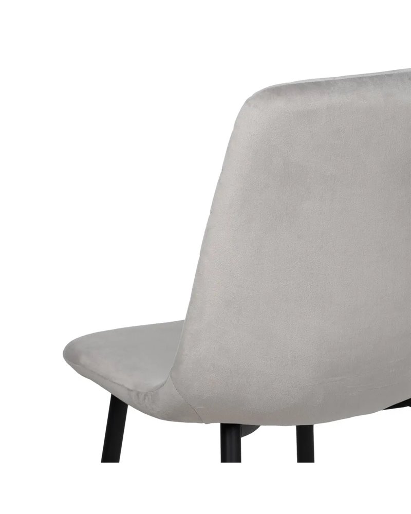 SILLA GRIS CLARO TERCIOPELO CONTRACT 45 X 51 X 88,50 CM