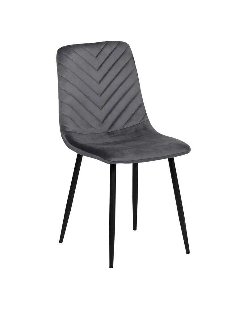 SILLA GRIS TERCIOPELO CONTRACT 45 X 51 X 88,50 CM