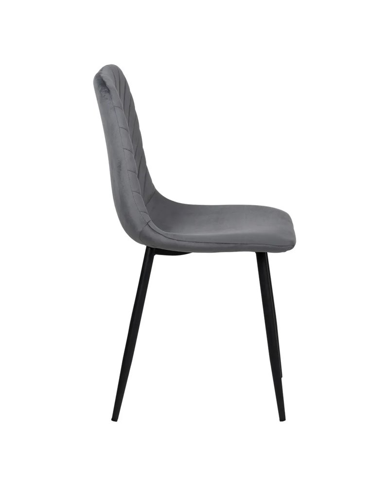 SILLA GRIS TERCIOPELO CONTRACT 45 X 51 X 88,50 CM