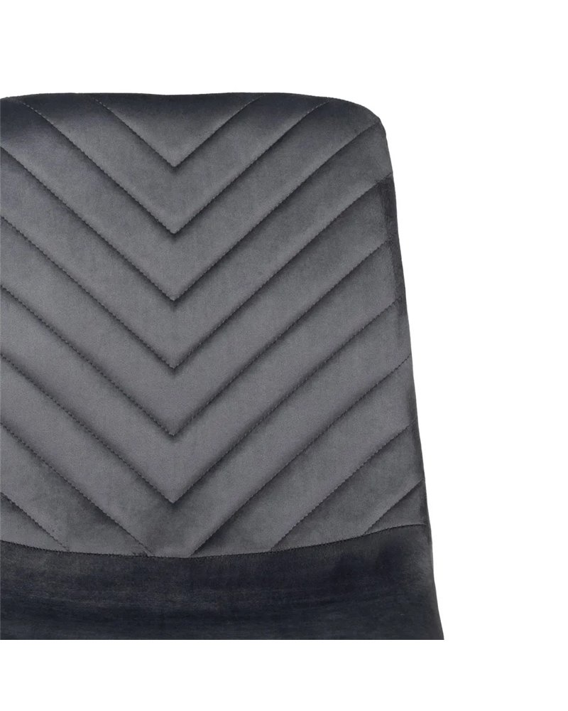 SILLA GRIS TERCIOPELO CONTRACT 45 X 51 X 88,50 CM