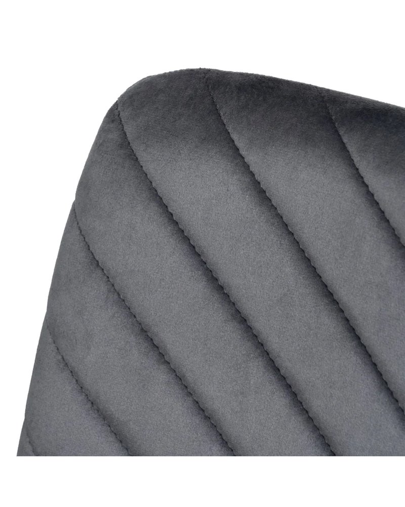 SILLA GRIS TERCIOPELO CONTRACT 45 X 51 X 88,50 CM