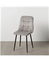 SILLA GRIS CLARO TERCIOPELO CONTRACT 45 X 51 X 88,50 CM