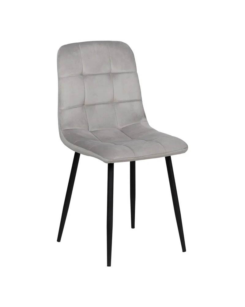 SILLA GRIS CLARO TERCIOPELO CONTRACT 45 X 51 X 88,50 CM