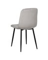 SILLA GRIS CLARO TERCIOPELO CONTRACT 45 X 51 X 88,50 CM