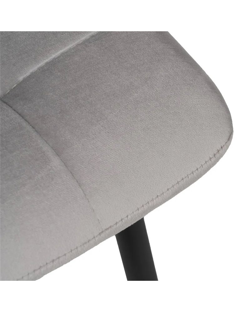 SILLA GRIS CLARO TERCIOPELO CONTRACT 45 X 51 X 88,50 CM