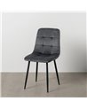 SILLA GRIS TERCIOPELO CONTRACT 45 X 51 X 88,50 CM