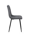 SILLA GRIS TERCIOPELO CONTRACT 45 X 51 X 88,50 CM