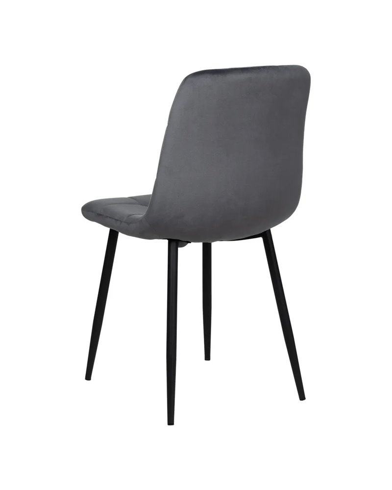 SILLA GRIS TERCIOPELO CONTRACT 45 X 51 X 88,50 CM