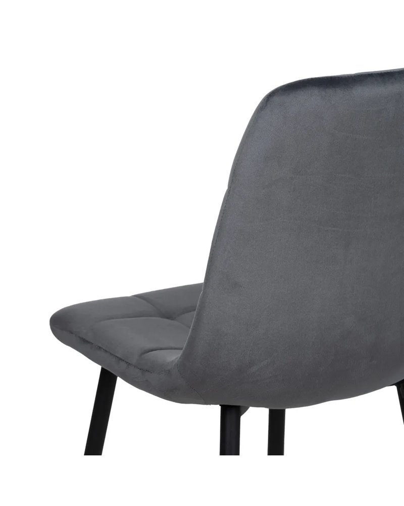 SILLA GRIS TERCIOPELO CONTRACT 45 X 51 X 88,50 CM
