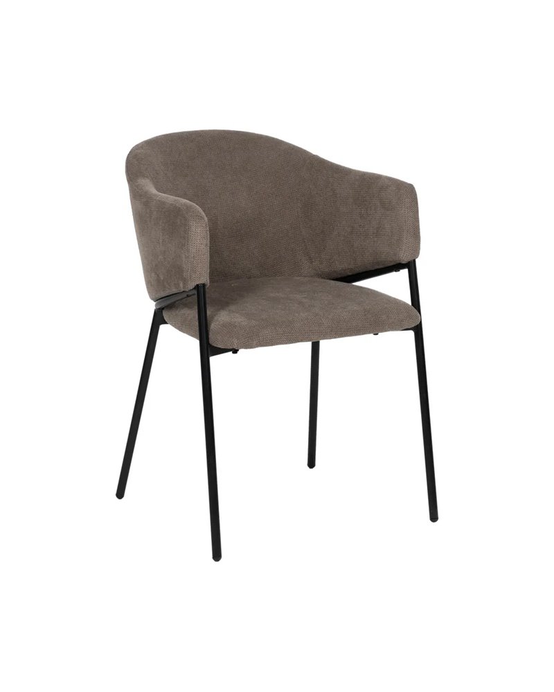 SILLA TAUPE TEJIDO-METAL 54 X 60 X 78 CM