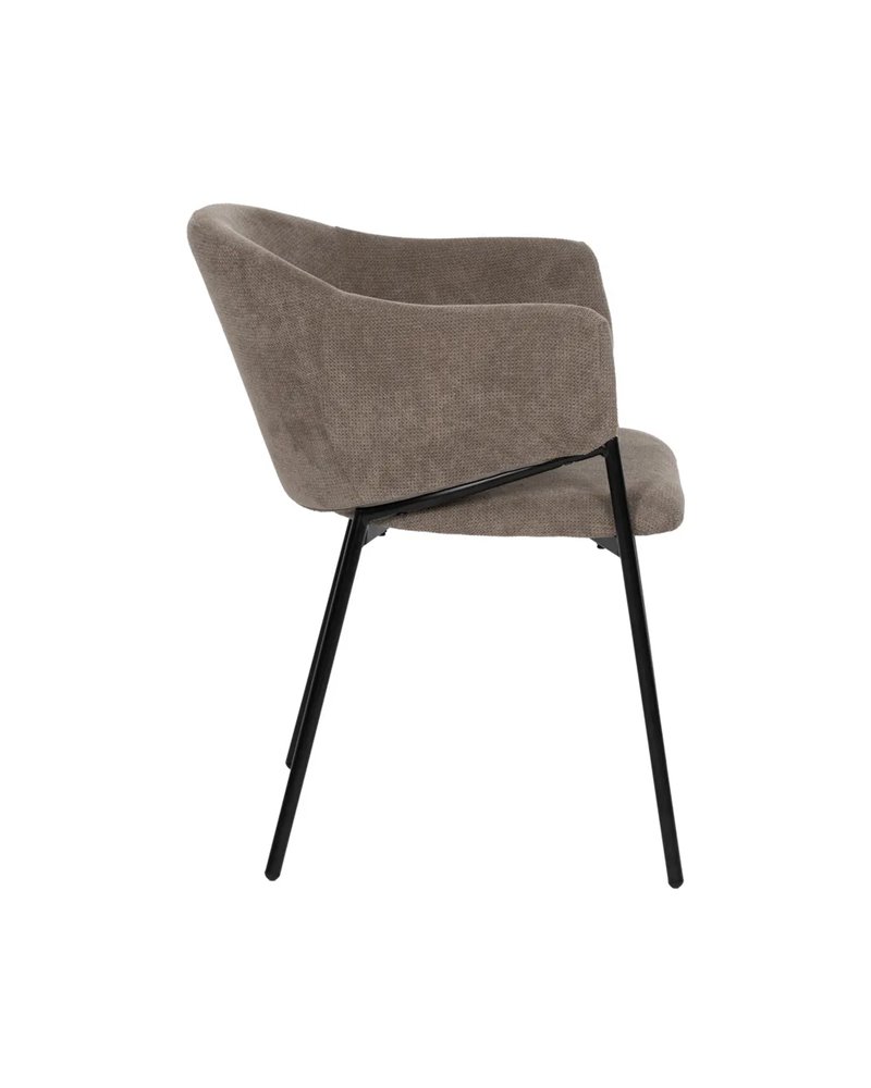 SILLA TAUPE TEJIDO-METAL 54 X 60 X 78 CM