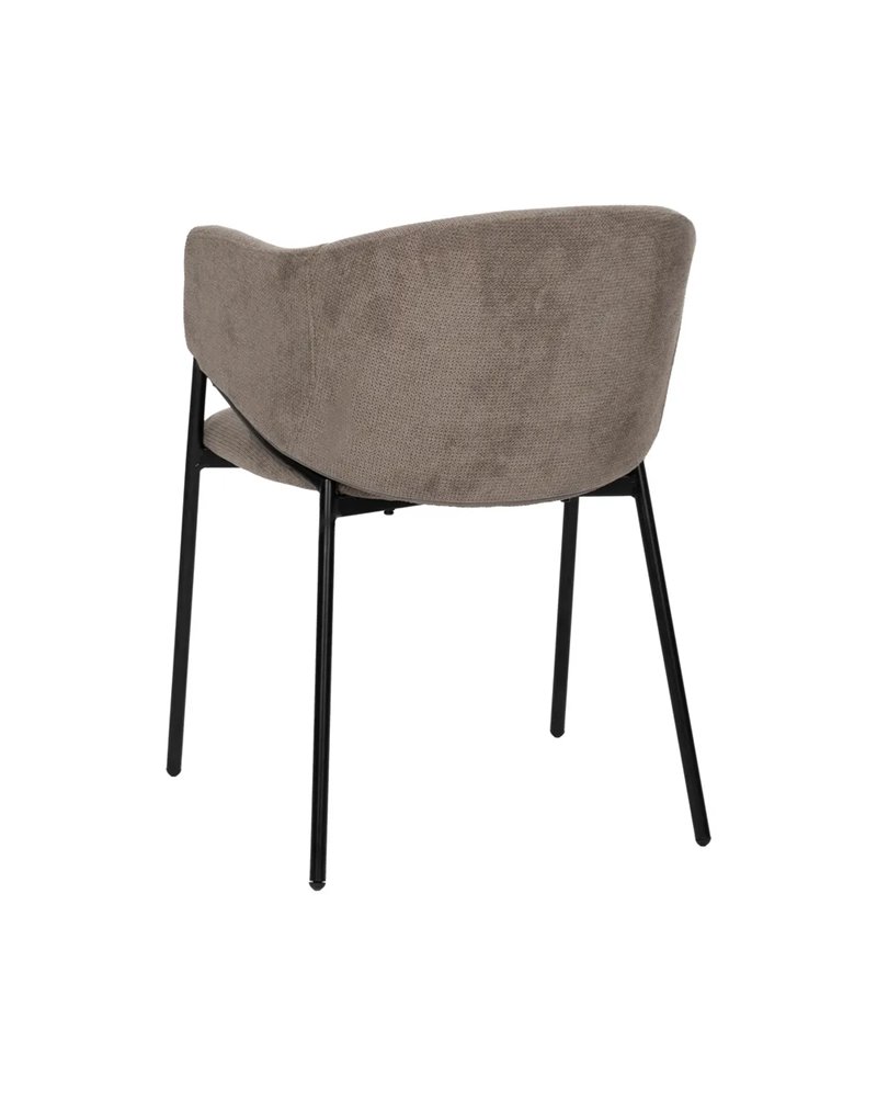 SILLA TAUPE TEJIDO-METAL 54 X 60 X 78 CM