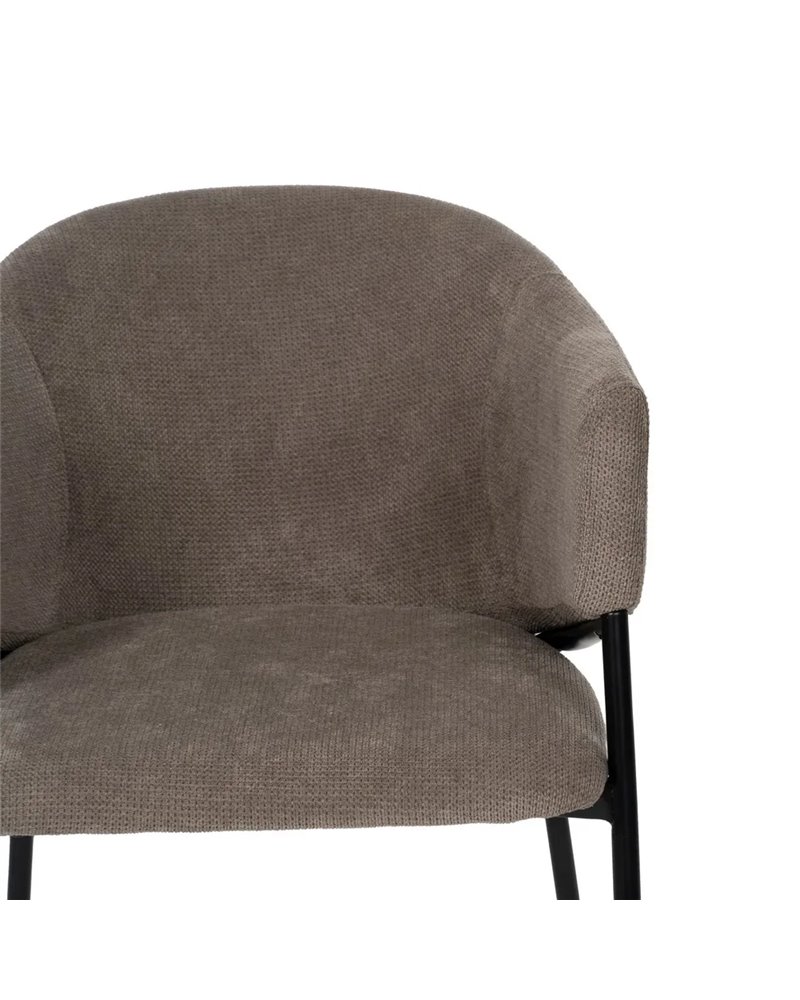 SILLA TAUPE TEJIDO-METAL 54 X 60 X 78 CM