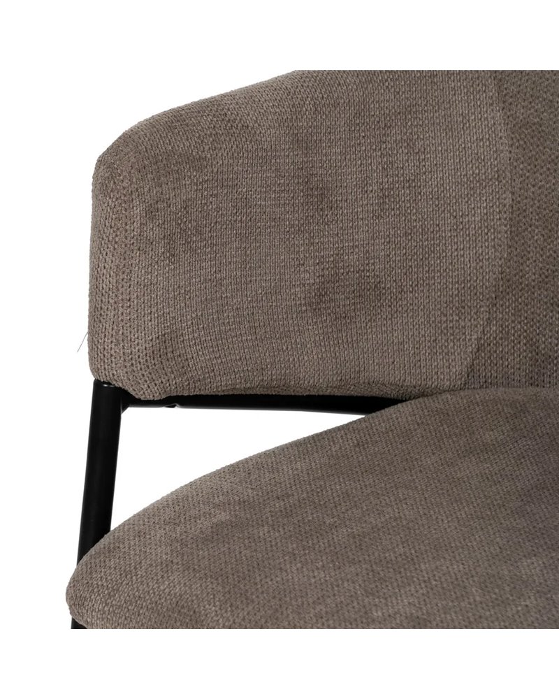 SILLA TAUPE TEJIDO-METAL 54 X 60 X 78 CM
