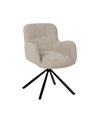 SILLA BEIGE GIRATORIO TEJIDO-METAL 62 X 65 X 82 CM