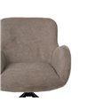 SILLA TAUPE GIRATORIO TEJIDO-METAL 62 X 65 X 82 CM