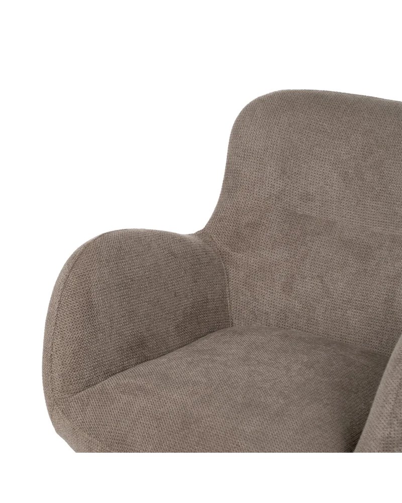 SILLA TAUPE GIRATORIO TEJIDO-METAL 62 X 65 X 82 CM