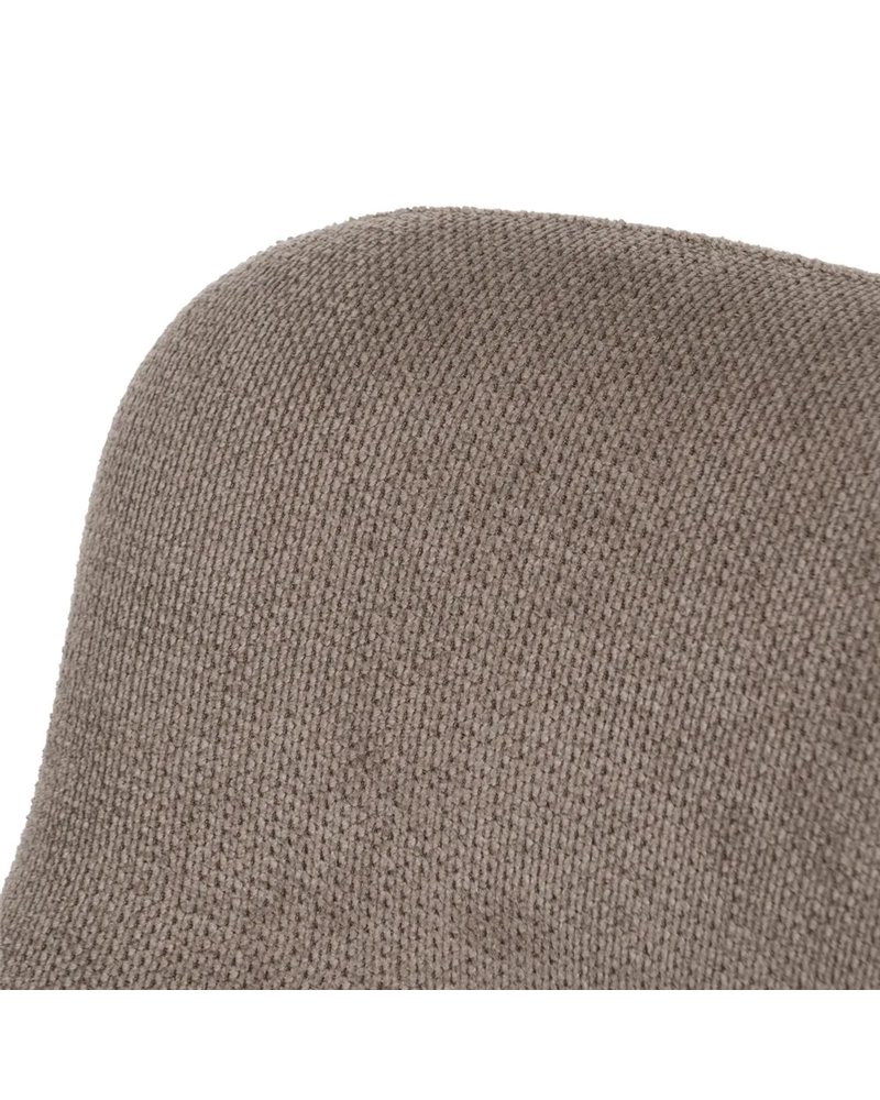 SILLA TAUPE GIRATORIO TEJIDO-METAL 62 X 65 X 82 CM