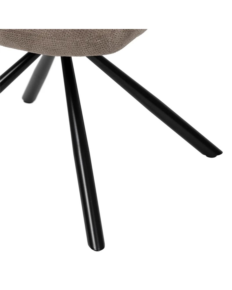 SILLA TAUPE GIRATORIO TEJIDO-METAL 62 X 65 X 82 CM