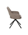 SILLA TAUPE GIRATORIA TEJIDO-METAL 59,50 X 62 X 83,50 CM
