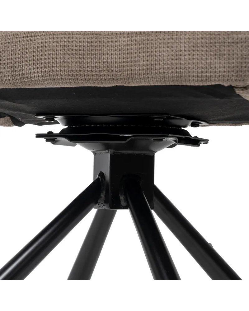 SILLA TAUPE GIRATORIA TEJIDO-METAL 59,50 X 62 X 83,50 CM