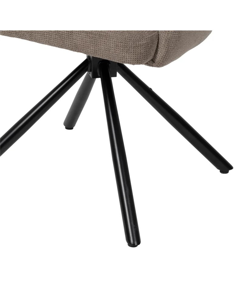 SILLA TAUPE GIRATORIA TEJIDO-METAL 59,50 X 62 X 83,50 CM