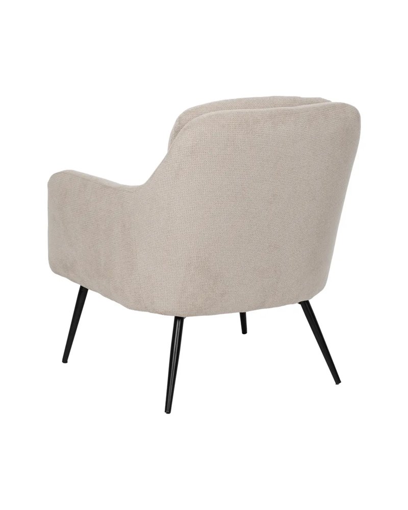 SILLÓN BEIGE TEJIDO-METAL 69 X 73 X 79 CM