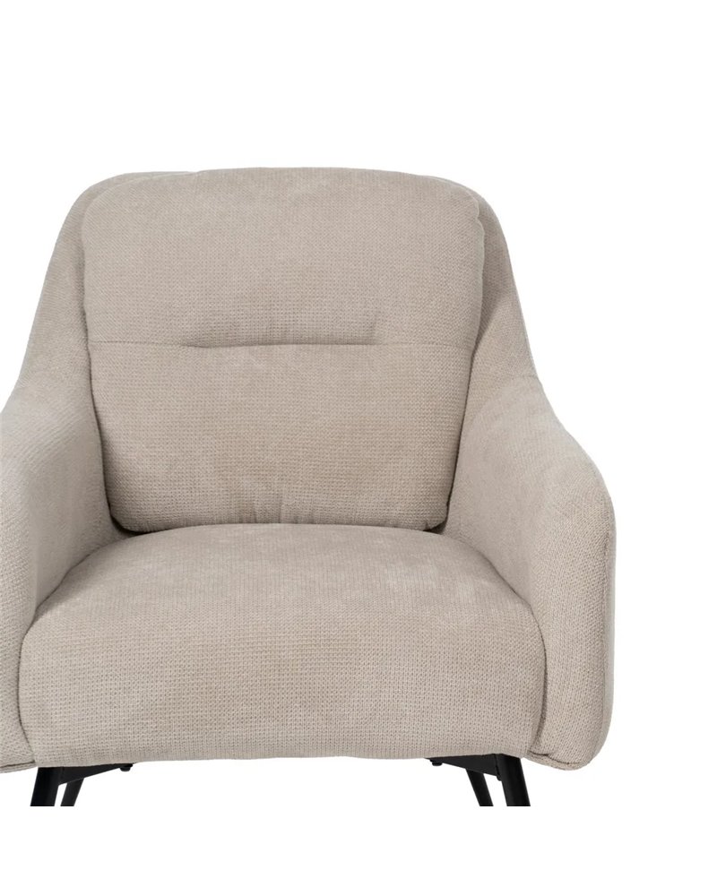 SILLÓN BEIGE TEJIDO-METAL 69 X 73 X 79 CM