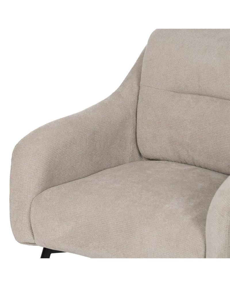 SILLÓN BEIGE TEJIDO-METAL 69 X 73 X 79 CM