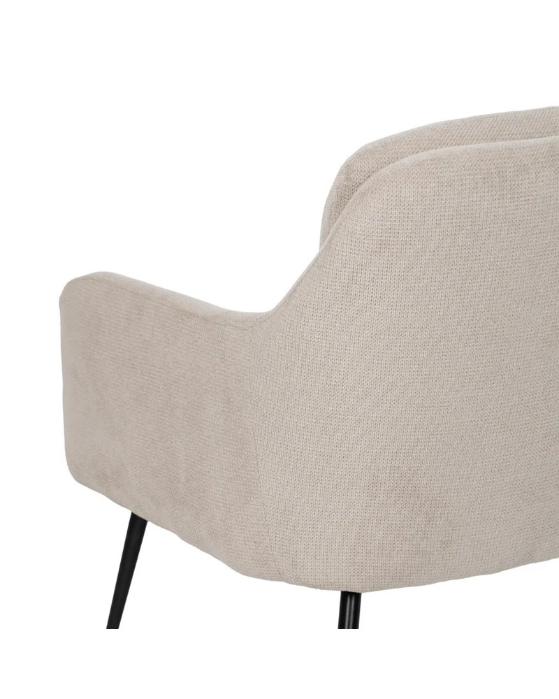 SILLÓN BEIGE TEJIDO-METAL 69 X 73 X 79 CM
