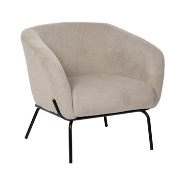 SILLÓN BEIGE TEJIDO-METAL...
