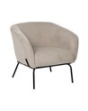 SILLÓN BEIGE TEJIDO-METAL 77 X 72 X 68 CM