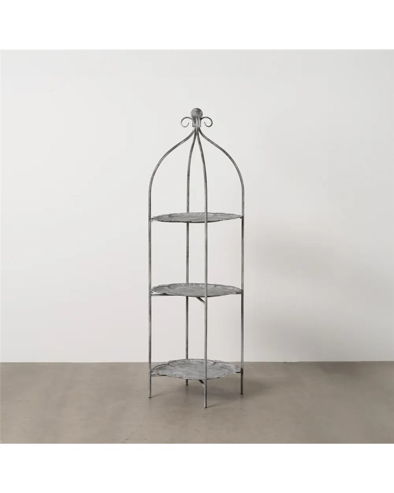 ESTANTERÍA GRIS METAL DECORACIÓN 45 X 45 X 144 CM