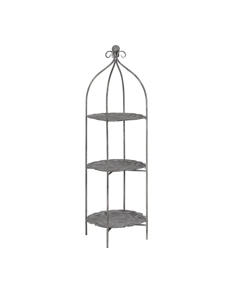 ESTANTERÍA GRIS METAL DECORACIÓN 45 X 45 X 144 CM