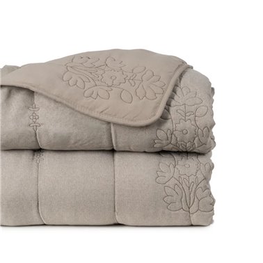 COLCHA TAUPE POLIESTER DORMITORIO 240 X 260 CM