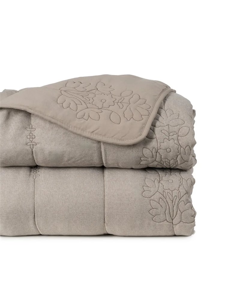 COLCHA TAUPE POLIESTER DORMITORIO 240 X 260 CM