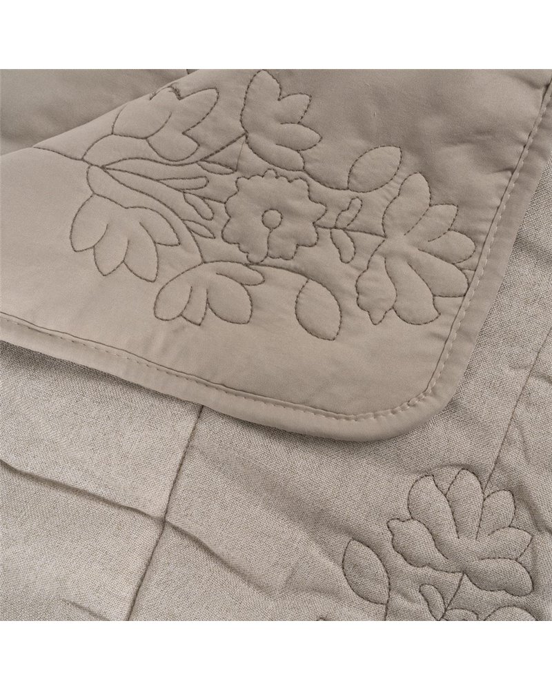 COLCHA TAUPE POLIESTER DORMITORIO 240 X 260 CM