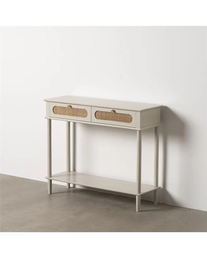 CONSOLA GRIS CLARO DM 90 X 30 X 75 CM