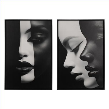 CUADRO IMPRESIÓN 2/M NEGRO MADERA 40 X 3 X 60 CM