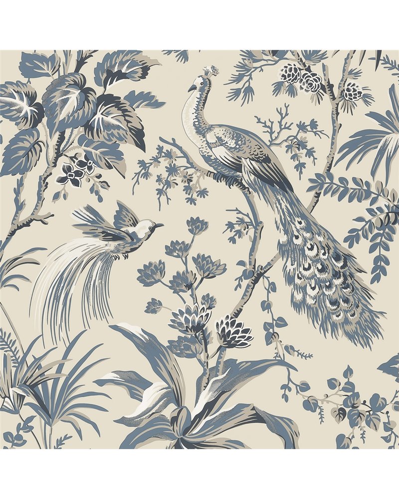 Peacock Toile Slate and Black AT57833 Peacock Toile Slate and Black AT57833