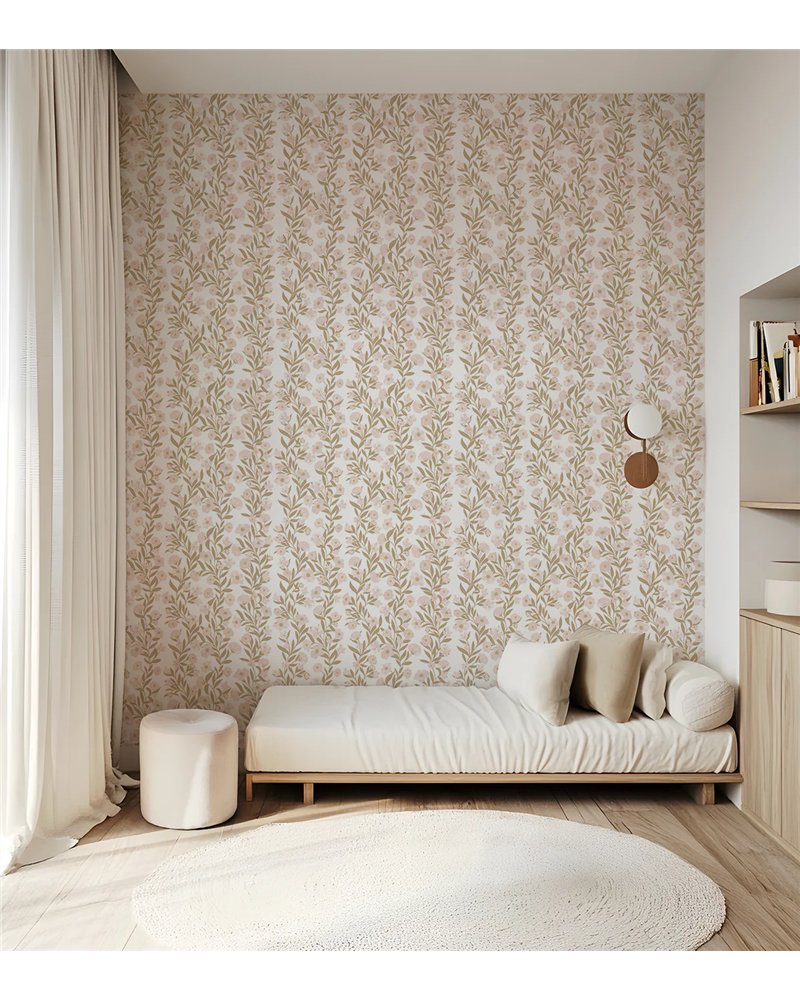 H0778 Guirlandes de Fleurs Beige