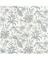 Peacock Toile Soft Blue and Beige AF57828