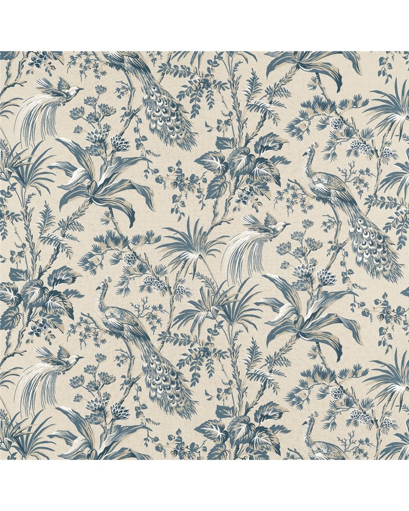 Peacock Toile Slate and Black AF57833 Peacock Toile Slate and Black AF57833
