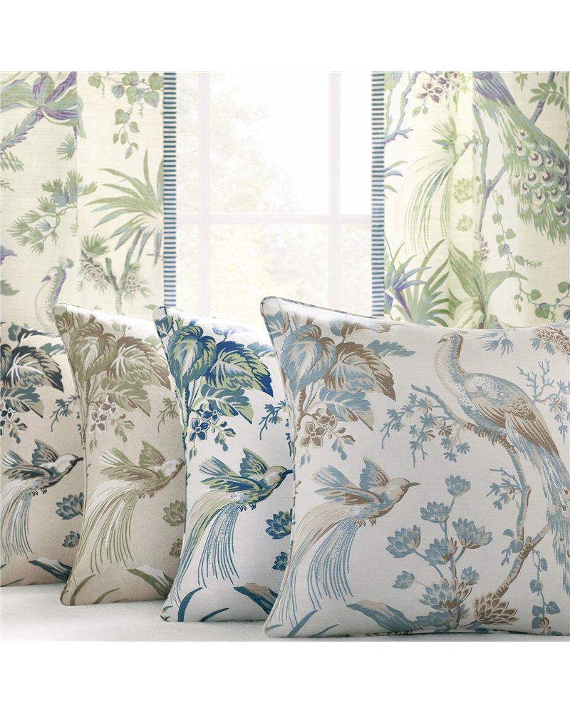 Peacock Toile Slate and Black AF57833